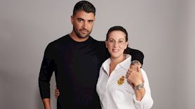 משה פרץ וקרין קיש שעוני אומגה, צילום: שי פרנקו